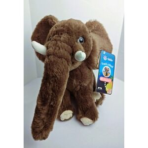 Fahlo Track a Real Elephant Plush Brown Stuffed Animal NWT